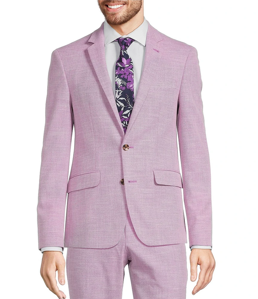 Murano Slim Fit Textured Suit Separates Jacket