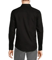 Murano Slim Fit Tonal Wave Pattern Long Sleeve Woven Shirt