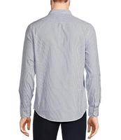 Murano Slim Fit Tick Stripe Long Sleeve Woven Shirt