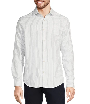 Murano Slim Herringbone Long Sleeve Woven Shirt