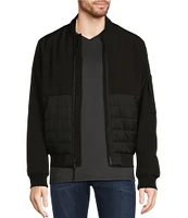 Murano Softshell Mixed Media Bomber Jacket