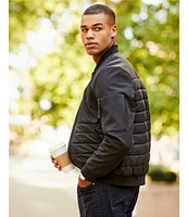 Murano Softshell Mixed Media Bomber Jacket