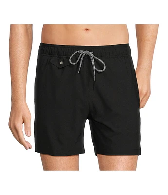 Murano Solid 5#double; Inseam Swim Trunks