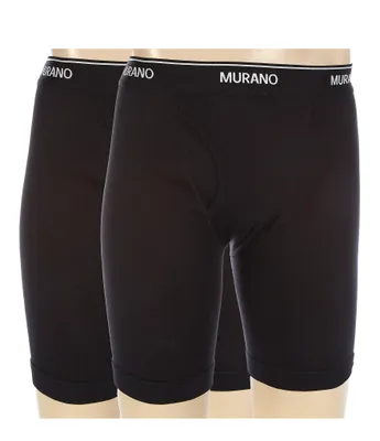 Murano Solid Cotton Boxer Briefs 2-Pack