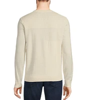 Murano Solid Performance Textured Crew Neck Sweater