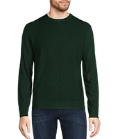 Murano Solid Performance Textured Crew Neck Sweater