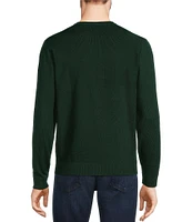 Murano Solid Performance Textured Crew Neck Sweater