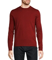 Murano Solid Performance Textured Long Sleeve Crew Neck Sweater