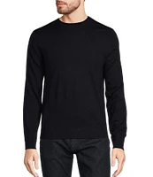 Murano Solid Performance Textured Long Sleeve Crew Neck Sweater