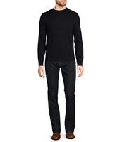 Murano Solid Performance Textured Long Sleeve Crew Neck Sweater