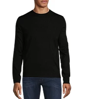 Murano Solid Performance Textured Long Sleeve Crew Neck Sweater