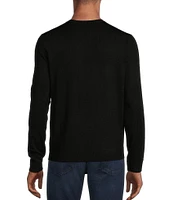 Murano Solid Performance Textured Long Sleeve Crew Neck Sweater