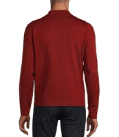 Murano Solid Performance Textured Long Sleeve Mock Neck Sweater