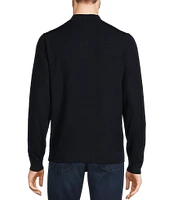 Murano Solid Performance Textured Pattern Long Sleeve Mock Neck Sweater