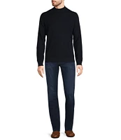 Murano Solid Performance Textured Pattern Long Sleeve Mock Neck Sweater