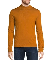 Murano Solid Performance Textured Long Sleeve Mock Neck Sweater