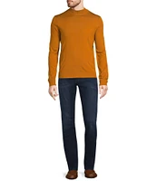 Murano Solid Performance Textured Long Sleeve Mock Neck Sweater