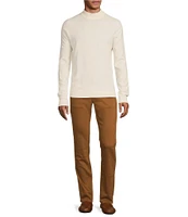 Murano Solid Performance Textured Pattern Long Sleeve Mock Neck Sweater