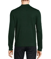 Murano Solid Performance Textured Long Sleeve Mock Neck Sweater