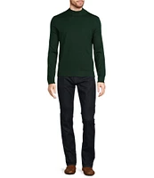 Murano Solid Performance Textured Long Sleeve Mock Neck Sweater