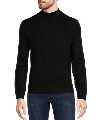 Murano Solid Performance Textured Long Sleeve Mock Neck Sweater