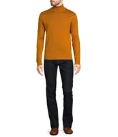 Murano Solid Performance Textured Long Sleeve Turtleneck Sweater