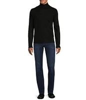 Murano Solid Performance Textured Long Sleeve Turtleneck Sweater