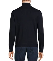 Murano Solid Performance Textured Long Sleeve Turtleneck Sweater