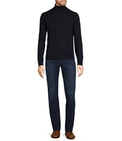 Murano Solid Performance Textured Long Sleeve Turtleneck Sweater