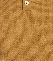 Murano Solid Textured Polo Short Sleeve Sweater