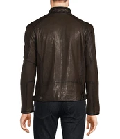 Murano Stand Collar Hipster Leather Jacket