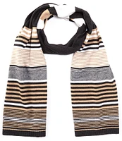 Murano Stripe Knit Cashmere Blend Scarf