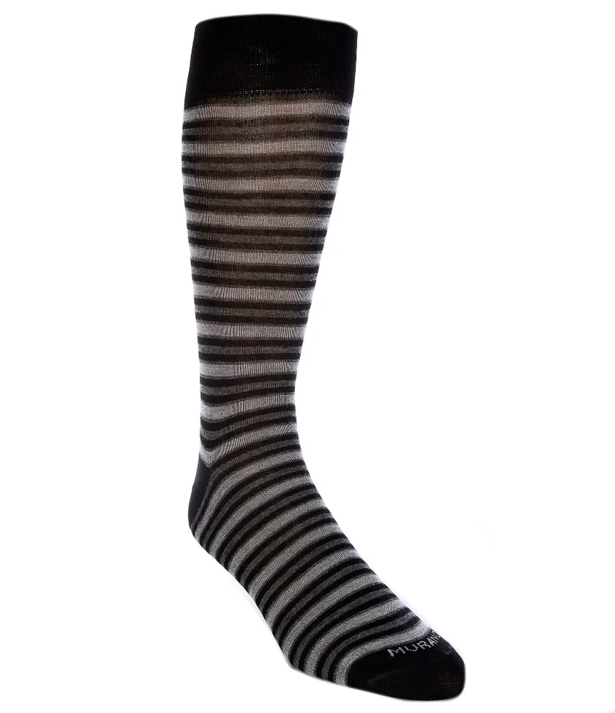 Murano Striped Crew Dress Socks