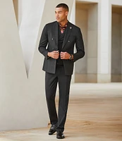 Murano Timeless Twenties Collection Alex Slim Fit Pleated Pinstripe Suit Separates Dress Pants