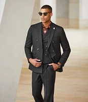 Murano Timeless Twenties Collection Double Breasted Pinstripe Suit Separates Vest