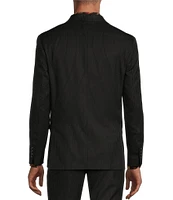 Murano Timeless Twenties Collection Slim Fit Double Breasted Pinstripe Suit Separates Jacket