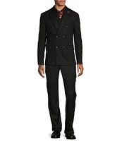 Murano Timeless Twenties Collection Slim Fit Double Breasted Pinstripe Suit Separates Jacket