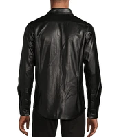 Murano Timeless Twenties Collection Slim Fit Faux Leather Shirt Jacket