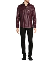 Murano Timeless Twenties Collection Slim Fit Faux Leather Shirt Jacket