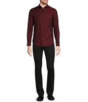 Murano Timeless Twenties Collection Slim Fit Herringbone Print Long Sleeve Woven Shirt