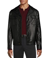 Murano Timeless Twenties Collection Slim Fit Faux Leather Moto Jacket