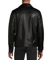 Murano Timeless Twenties Collection Slim Fit Faux Leather Moto Jacket