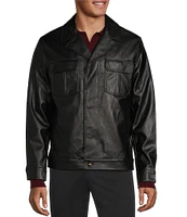 Murano Timeless Twenties Collection Slim Fit Faux Leather Moto Jacket