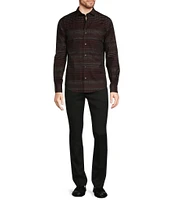 Murano Timeless Twenties Collection Slim Fit Plaid Jacquard Long Sleeve Woven Shirt