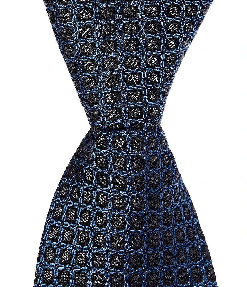 Murano Tony Interlocking Neat Printed 3 1/8#double; Silk Tie