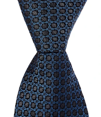 Murano Tony Interlocking Neat Printed 3 1/8#double; Silk Tie