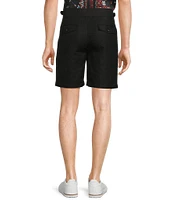 Murano Wanderin West Collection Solid Linen 8#double; Inseam Shorts