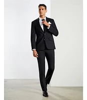 Murano Wardrobe Essentials Alex Slim Fit TekFit Waistband Suit Separates Flat Front Dress Pants