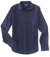 Murano Wardrobe Essentials Slim-Fit Textured Spread-Collar Woven Sportshirt