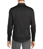 Murano Wardrobe Essentials Slim Fit Solid Sateen Long Sleeve Woven Shirt